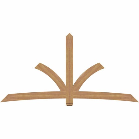 Ekena Millwork Davenport Timber Gable Bracket, Western Red Cedar, 108"W x 54"H x 3 1/2"D x 5 1/2"F, 12/12 Pitch GBW108X54X0406DAV00SWR